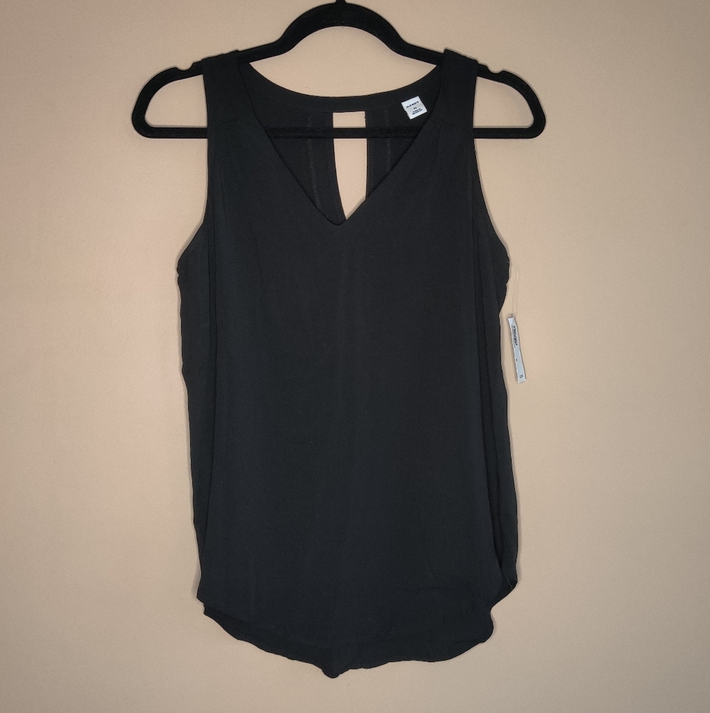 Old Navy Tank, Black XS, V-neck, Keyhole back